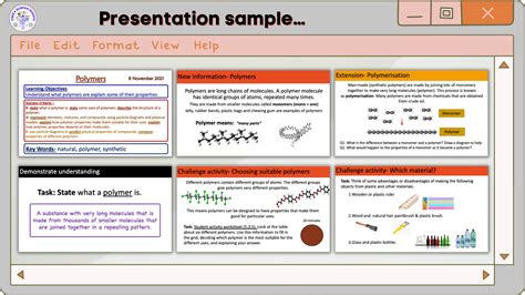 Image result for Free Science Lessons Polymers