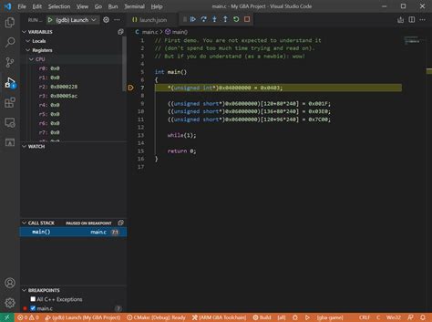 Debugging in Vscode 的图像结果