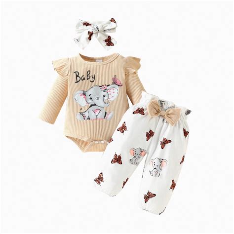 TOWED22 Baby Girl Fall Outfit Newborn Winter Clothes Ruffle Romper ...