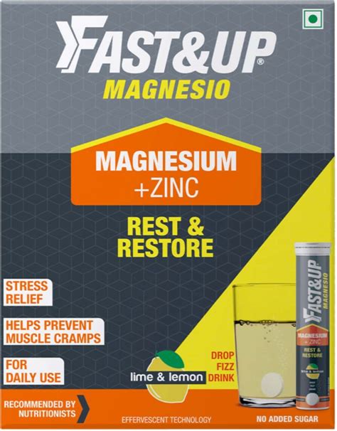 Buy FAST&UP MAGNESIUM SUPPLEMENT+ZINC ANTI STRESS MUSCLE RECOVERY ...