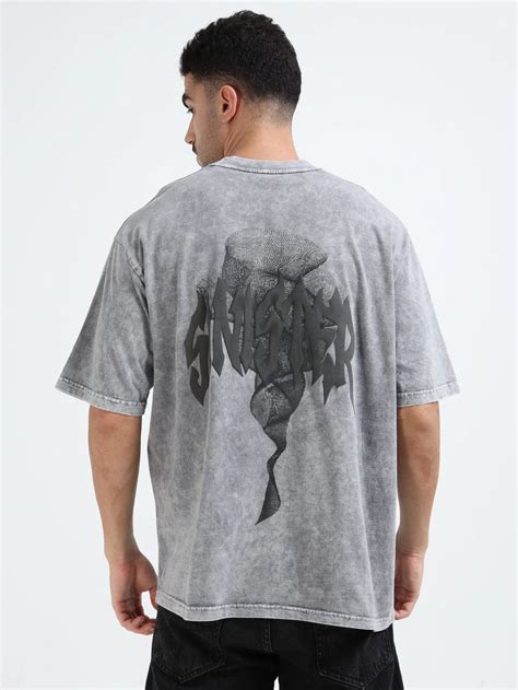 Acid Wash Sinister Symphony Oversize T-shirt – Rhino Cult