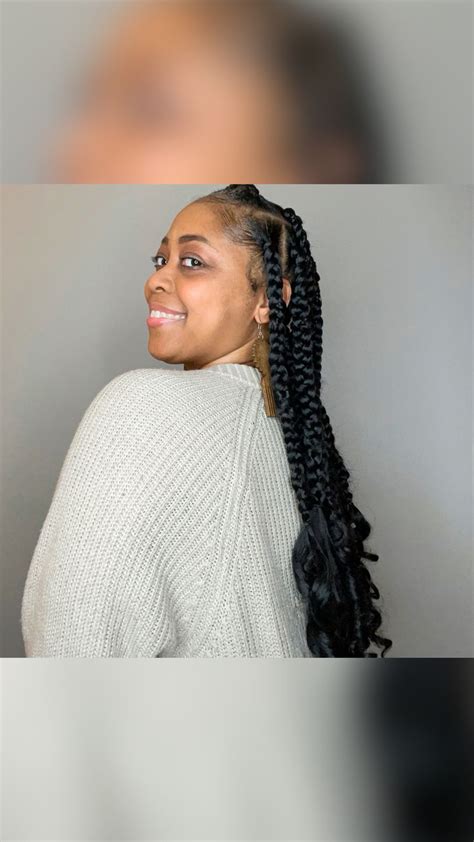 French Curl Box Braids Tutorial 的图像结果