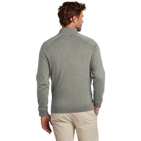 Brooks Brothers Men's Light Shadow Grey Heather Cotton Stretch Quarter