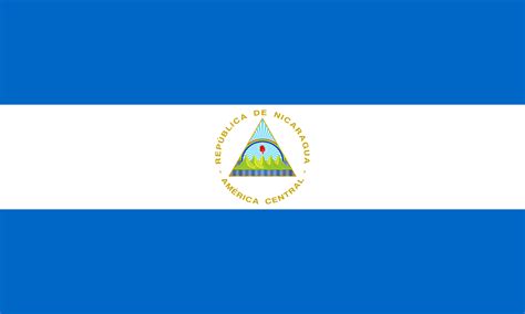The official flag of the nicaragua
