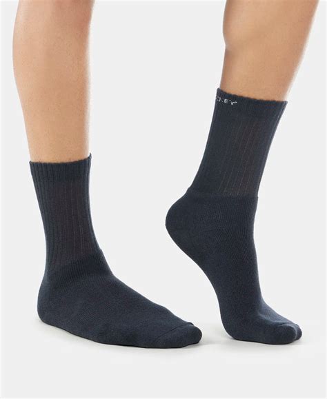 Buy Compact Cotton Terry Crew Length Socks With StayFresh Treatment ...