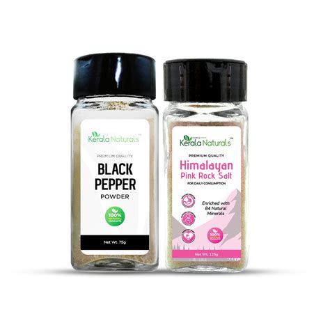 Himalayan Pink Rock Salt & Black Pepper Combo - Best Natural Products