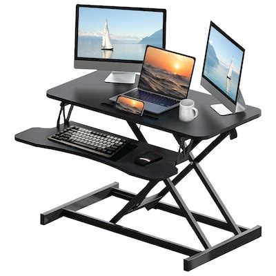 Standing desk converter Computer Tower Storage Space Desks Near Me at ...
