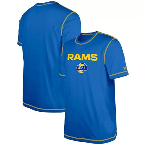 Men's New Era Royal Los Angeles Rams Third Down Puff Print T-Shirt