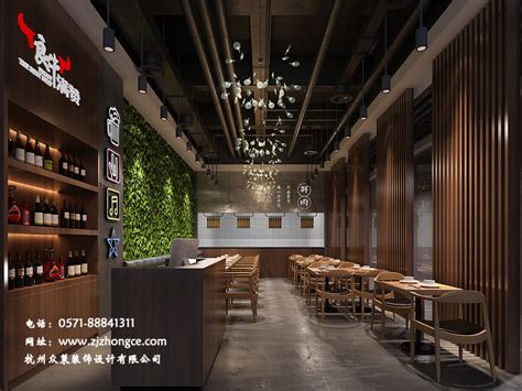 餐饮空间500平米装修案例_效果图 - 新中式风格火锅店设计|重庆火锅店设计 - 设计本
