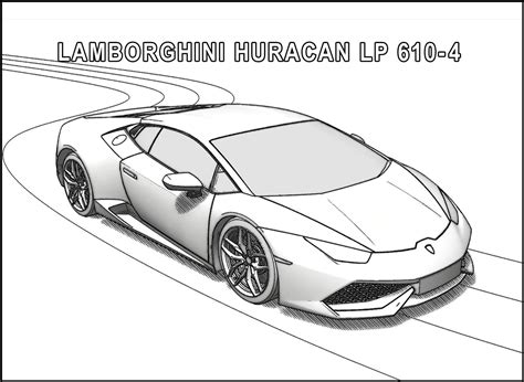 Lamborghini Coloring Page Printable