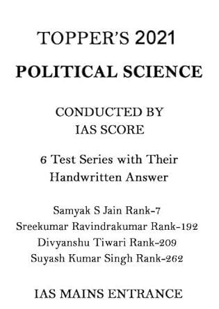 Buy GS Score Political Science PSIR Test Series by Toppers for IAS ...