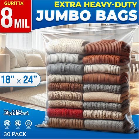 Amazon.com: EXTRA LARGE Ziplock Bags for Storage, 5 GALLON Ziplock bags ...