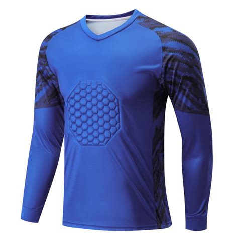 inhzoy Kids Youth Padded Goalkeeper Jersey Football Long Sleeve Goalie ...