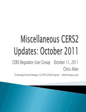 Fillable Online cers calepa ca cers calepa form Fax Email Print - pdfFiller