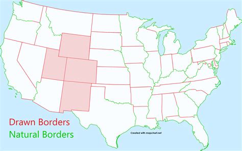 I made a map of natural borders in the United States : r/Maps