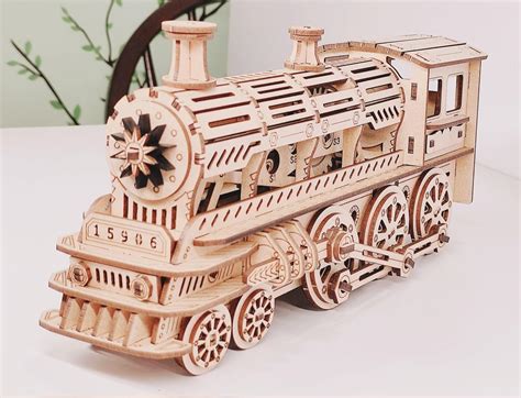 7mechs Steam Locomotive|3D Puzzle Train Mechanical Educational Wooden ...