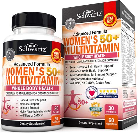 Amazon.com: Daily Multivitamin for Women 50 & Over – Memory Support Supplement – Promotes Stress ...