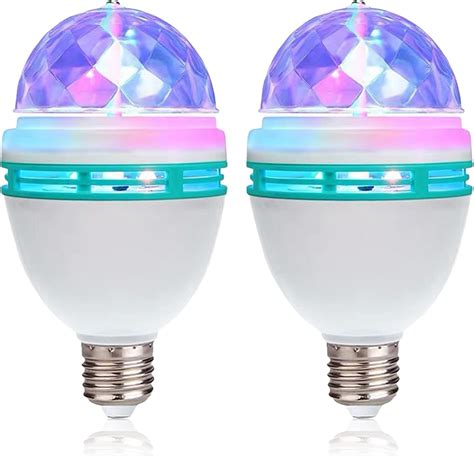 HARBOLLE 2 Pack RGB Color Rotating Bulb,E26E27,LED India | Ubuy
