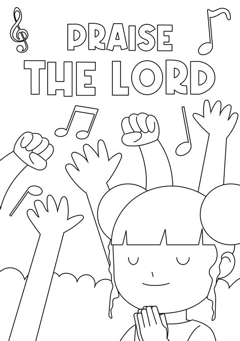 Worship Coloring Page