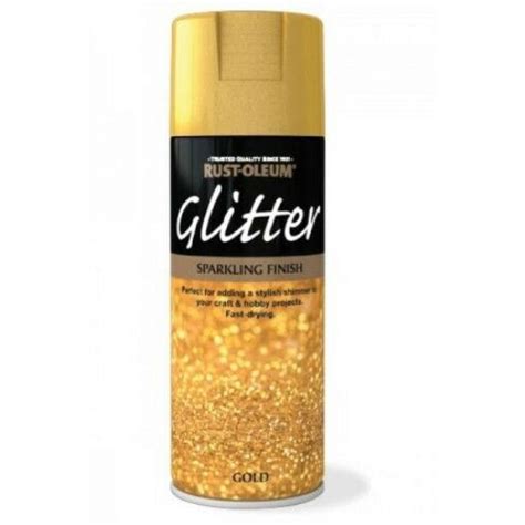 GOLD GLITTER SPARKLING FINISH RUST-OLEUM Fast Dry Spray Paint Aerosol 400ml