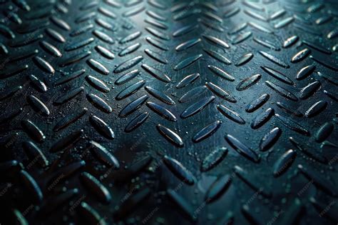 Premium Photo | Metal floor plate with diamond pattern