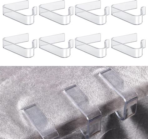 LUTER 8pcs Plastic Tablecloth Clips, Transparent Picnic Tablecloth ...