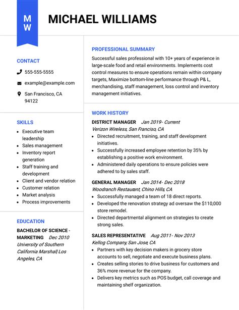 Business Resume Examples 的图像结果
