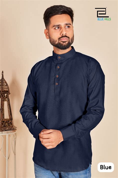 Blue Hills Tradition Nx Casual Short Kurta Mens Wear Collection