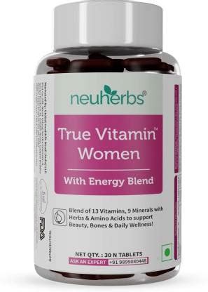 Neuherbs True Vitamin Women | Multivitamins For Women With Plant Based ...