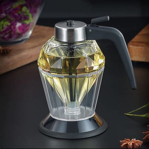 Vroxy Multipurpose Diamond Shape Olive Oil Dispenser Bottle Transparent ...
