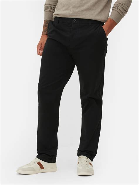 Men's Black Straight Leg Stretch Chinos | Penneys