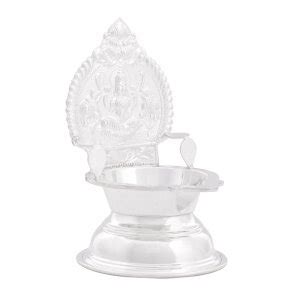925 Pure Silver Lakshmi Diya Housewarming Gift - Silver Palace