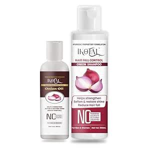 Buy Inlazer Onion Hair Shampoo + Onion Hair Oil Hair Fall Control, Hair ...