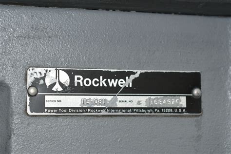 Rockwell Series 15-081, 15" Floor Standing Drill Press, S/n 1684976