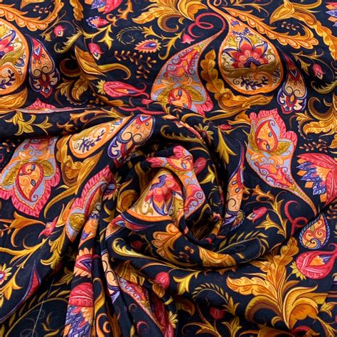 Navy Blue Crepe Print – Saroj Fabrics