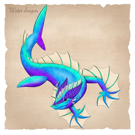 Mythical Water Dragons Drawings