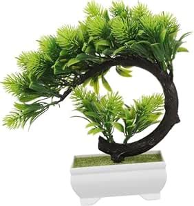 Buy Dekorly Artificial Fake Bonsai Potted Japanese Pine Bookshelf Decor ...