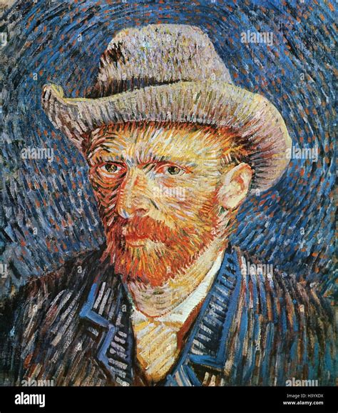 Self-portrait with Grey Felt Hat by Vincent van Gogh (1853-1890) a ...