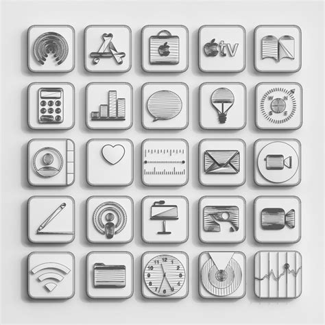 3D IOS Icon Set Model - TurboSquid 2336759