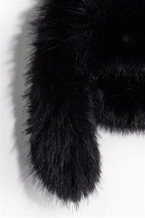 Fluffy earflap hat - Black - Ladies | H&M IN