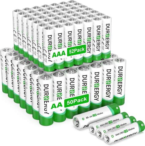 Amazon.com: DURNERGY AA and AAA Batteries Combo, 100 Pack, 50pcs Triple ...