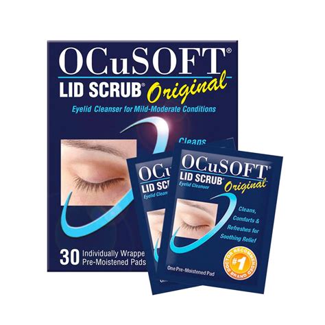 Ocusoft Lid Scrub Original Wipes 30ct for Eyelid Hygiene - Dryeye Rescue