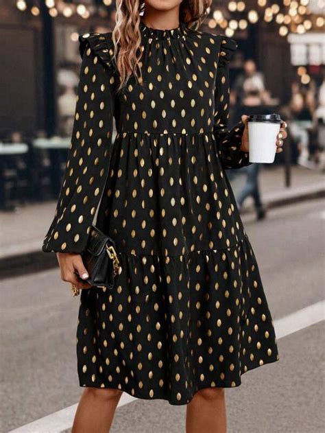 Search Black and gold dress | SHEIN USA