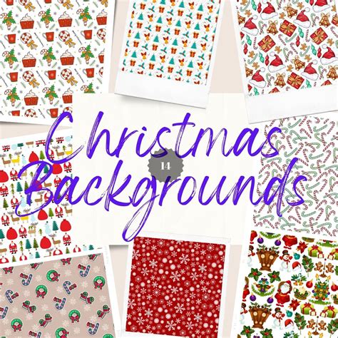 Textures Printable Scrapbook Paper Christmas Backgrounds Patterns Set 2 ...