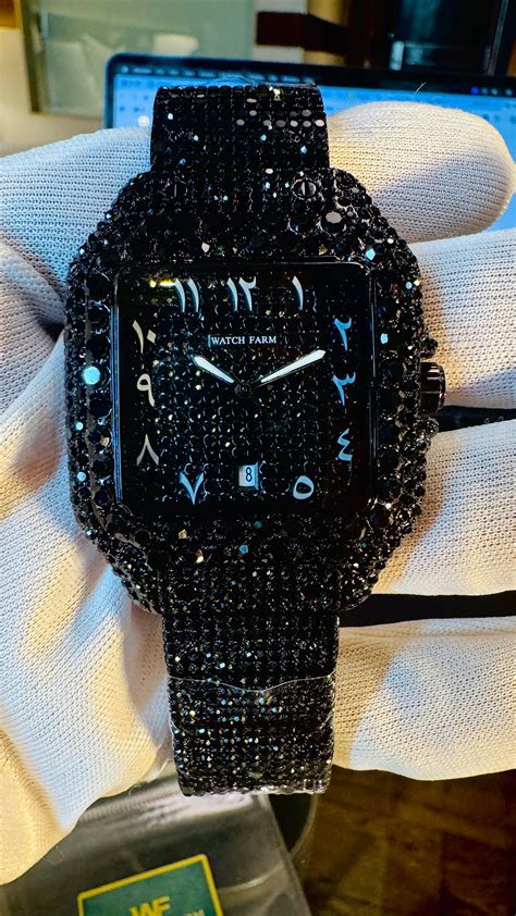 WatchFarm Blackout Arabic Diamond Watch – Exclusive Sheikh Edition ...