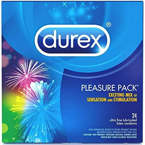 Durex Pleasure Pack Condoms 24 Count (Exciting Mix of Sensation ...