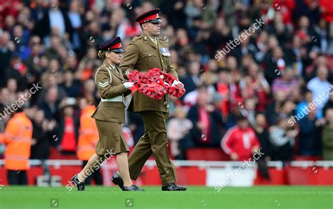 Two Members Armed Forces Carry Poppy Editorial Stock Photo - Stock ...
