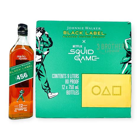 Johnnie Walker Black Label & Squid Games Scotch Whiskey Case (12 x 750 ...