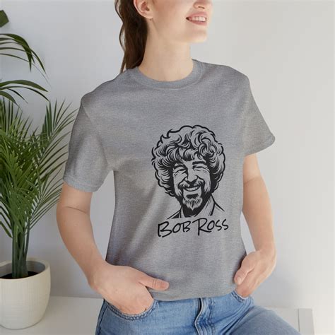 Bob Ross Minimalist Portrait T-shirt | Unisex Tee | Gift for Artist or ...