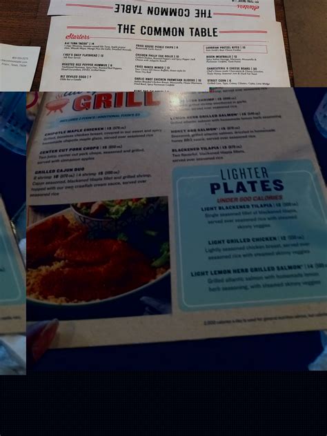 Menu at The Common Table pub & bar, Frisco, Winning Dr #1005